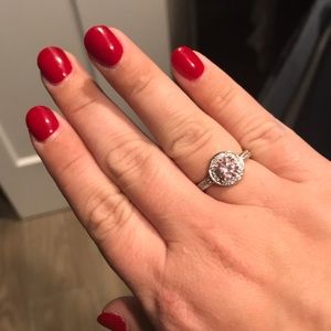 Pink cz ring